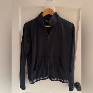 Under Armor black zip up jacket woman’s size M